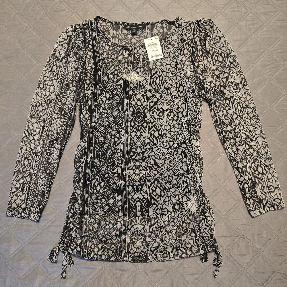 New INC Sheer Two Piece Layered Blouse PS